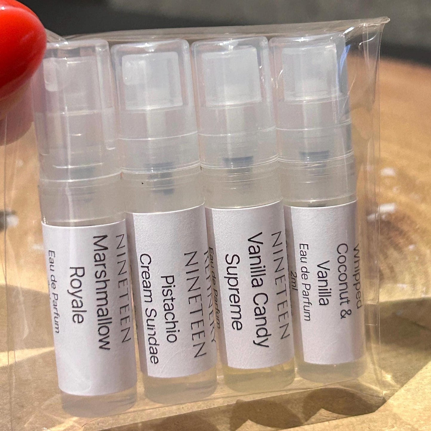 NEW! 8 x 2ml edp eau de parfum sample bundle Sweet & fruity luxury blends-new launch full set. Vanilla, Pistachio, Marshmallow, Lychee,