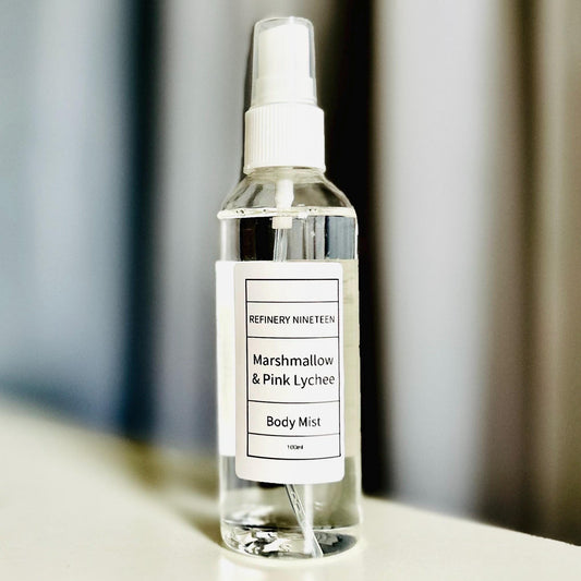 Marshmallow and Pink Lychee scented body mist