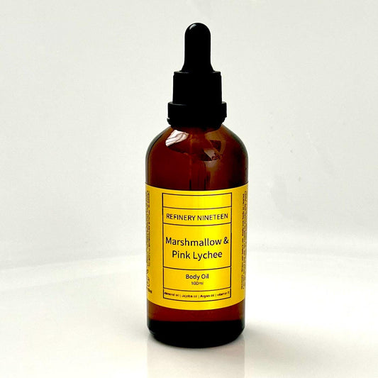 Marshmallow and Pink Lychee scented body oil
