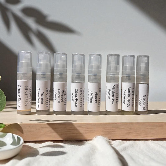 NEW! 8 x 2ml edp eau de parfum sample bundle Sweet & fruity luxury blends-new launch full set.  Vanilla, Pistachio, Marshmallow, Lychee,